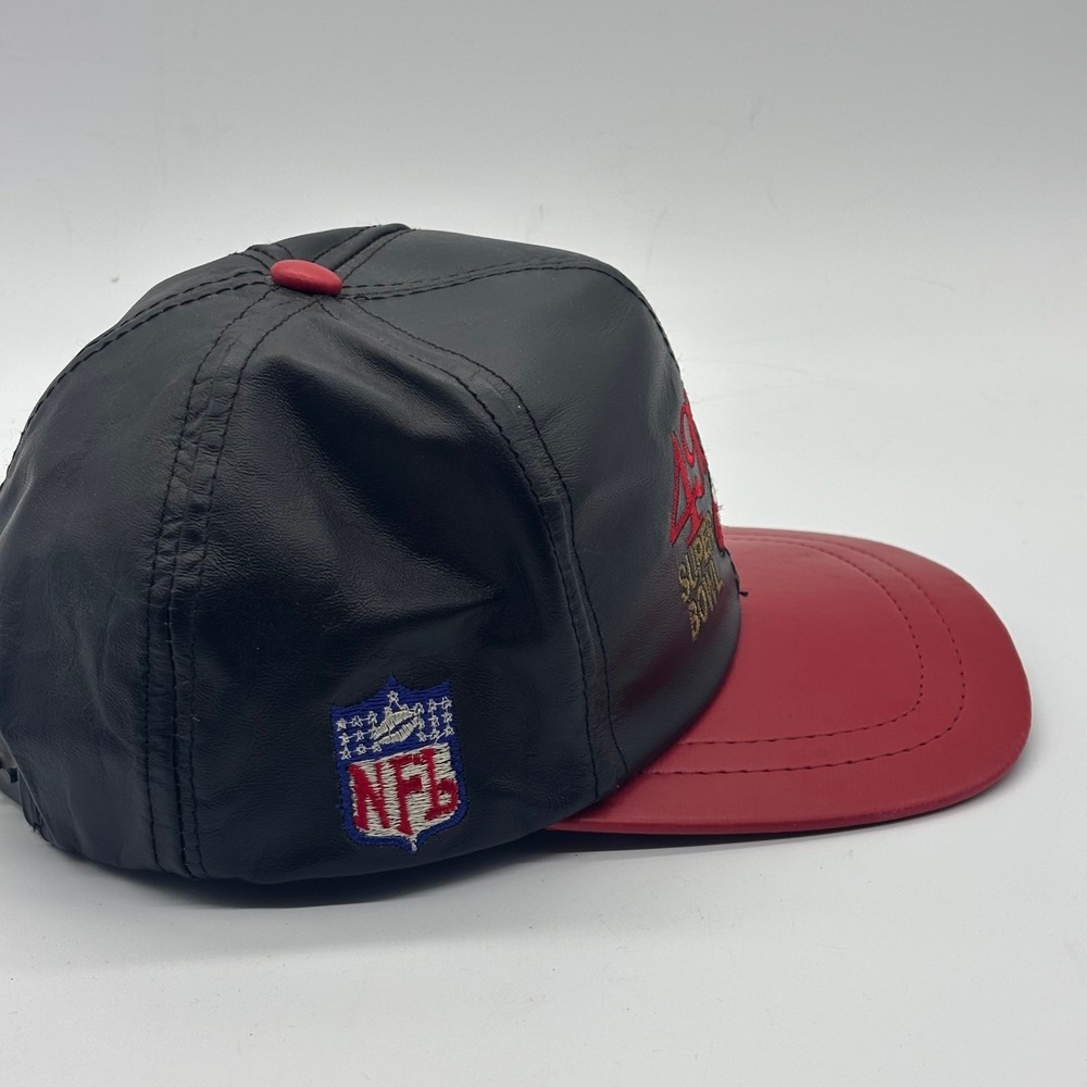 Vintage 1995 San Francisco 49ers Super Bowl XXIX Champs Leather Snapback Hat - Picture 3 of 6